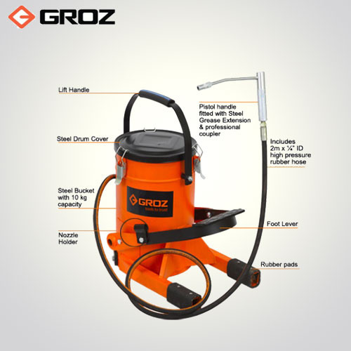 BuyGroz 10 Kg Foot Operated Grease