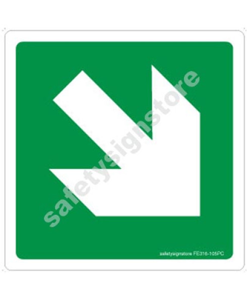3M Converter 105X105 mm Fire Exit Emergency Sign-FE316-105NGR-01