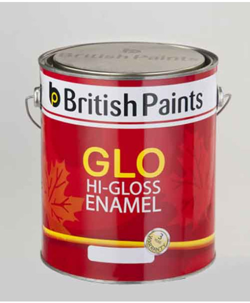 British Paints Glo Hi-Gloss Synthetic Enamel GR-V Olive Green (1 Ltr.)