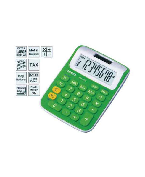 CASIO Mini Desk Calculator-MS-6 VC -GN