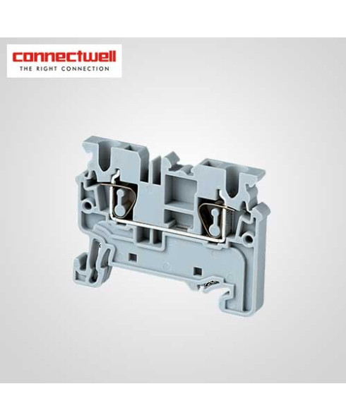 Connectwell 2.5 Sq. mm Spring Clamp Grey Terminal Block-CX2.5