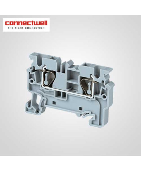 Connectwell 4 Sq. mm Feed Through Grey Compact Terminal Block-CXS4