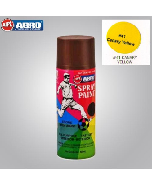 Buy Abro Canary Yellow Spray Paint Pack Of 12 Industrykart Com