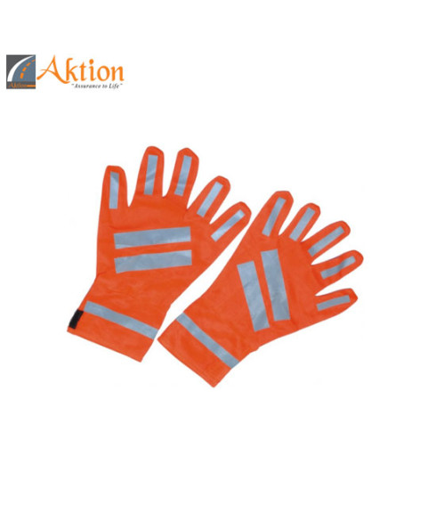 AKTION Glass Bids Reflective Tape Safety Glove-AK 614