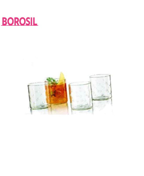 Borosil 305 ml Cut Glasses-Polka Glass(75 OD)-BN75GL305PO