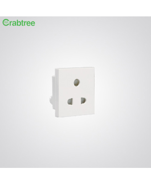 Crabtree Athena 6A 3 Pin Shuttered Socket (Pack of-10)-ACAKPXW063