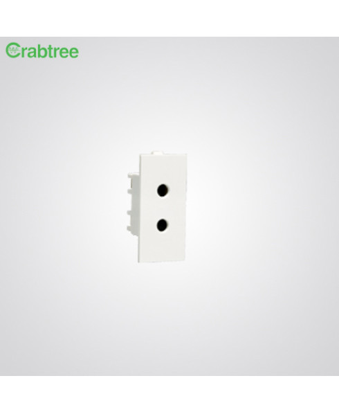 Crabtree Thames 6A 2 Pin Shuttered Socket (Pack of-20)-ACTKSXW062