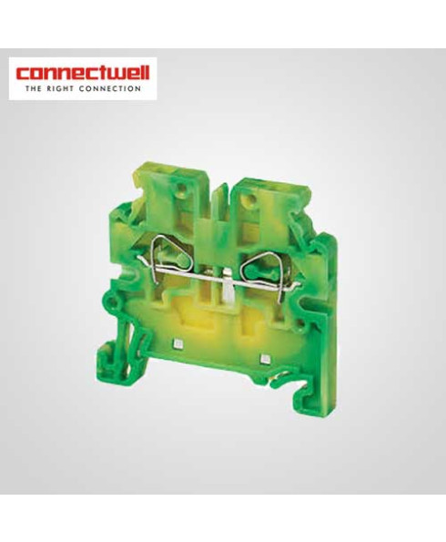 Connectwell 2.5 Sq. mm Spring Clamp Green-yellow Terminal Block-CXSG2.5