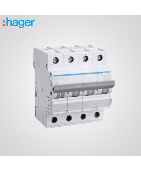 Hager 4 Pole 50A MCB-NCN450N