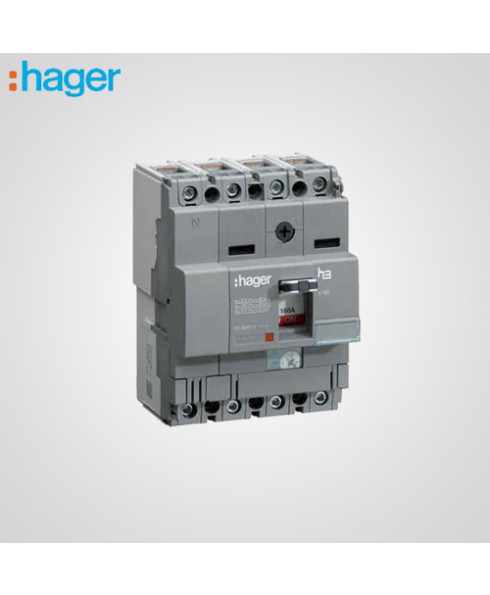 Hager 4 Pole 100A MCCB-HDA101U