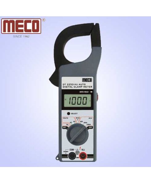 Meco 3¾ Digit 3999 Count 1000A AC Auto Ranging Digital Clampmeter-2250-HZ AUTO