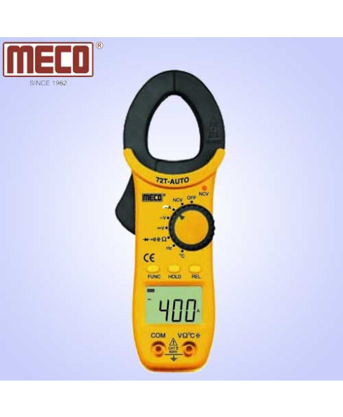 Meco 3¾ Digit 3999 Count 400A AC Auto Ranging Digital Clampmeter-72T AUTO