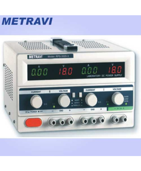 Metravi 2 x 0 - 30V DC DC Regulated Power Supply-RPS-3003-3