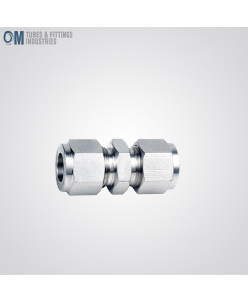 Om Tubes Stainless Steel 304 Union Tube Fittings 16mm (Pack of 3)-OTFI-TF-U-16MT-304