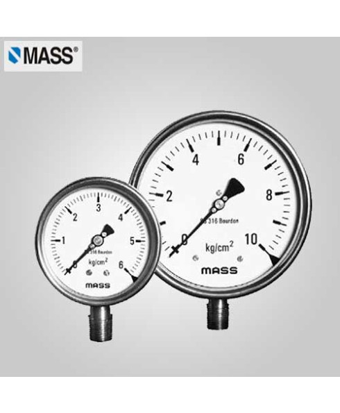 Mass Industrial Pressure Gauge 0-100 Kg/cm2 100mm Dia-100-WPS-S