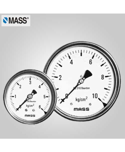 Mass Industrial Pressure Gauge 0-10 Kg/cm2 100mm Dia-100-WPS-S