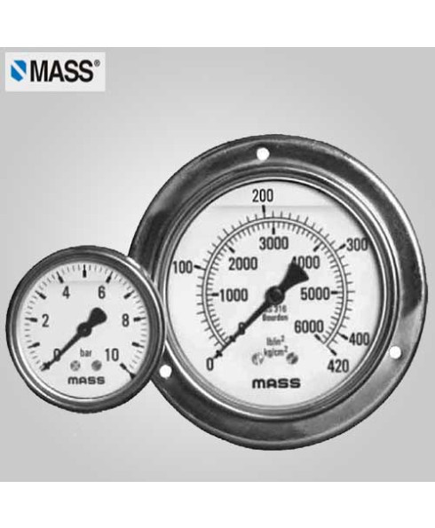 Mass Industrial Pressure Gauge (without filling) 0-0.6 Kg/cm2 100mm Dia-100-GFS-A