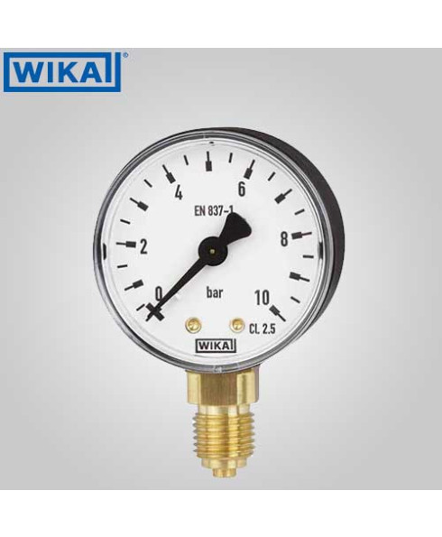 Wika Pressure Gauge (without filling) 0-1 kg/cm2 with psi 50mm Dia-111.10.50