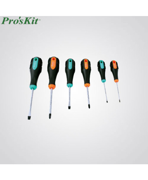 Proskit 6 Pcs Pro-Soft Screwdriver (SL- &PH)-SD-2301