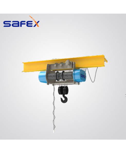 Safex 2 Tonnes Capacity And 6 Mtr. Lift Geared Travel Wire Rope Hoist