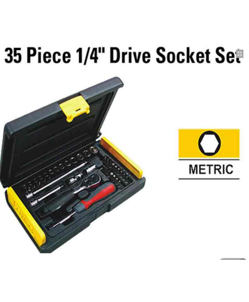 Stanley 35 Pcs 1/4 Drive Socket & Bit Set- 89-033