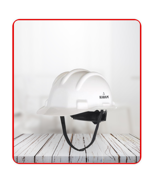 Karam Ratchet Type White Safety Helmet-PN 521