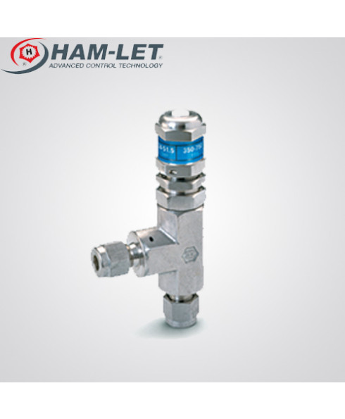 HAMLET STAINLESS STEEL 316 RELIEF VALVE 1/4" TUBE OD X 1/4" TUBE OD - H-900HP-SS-L-1/4-H