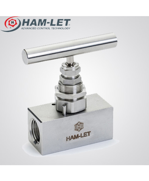 HAMLET STAINLESS STEEL 316 SCREWED BONNET NEEDLE VALVE 1/4" TUBE OD X 1/4" TUBE OD - H-99S-10-SS-N-V-1/4