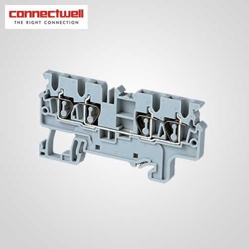 BuyConnectwell 2.5 Sq. mm Feed Through Grey Terminal Block With Diode