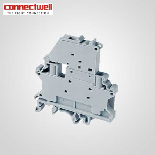 BuyConnectwell 4 Sq. mm Fuse Type Grey Terminal BlockCF4SPFT