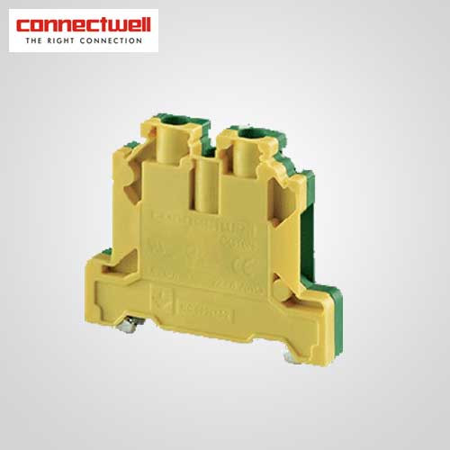 BuyConnectwell 10 Sq. mm Ground Terminal Block YellowGreen Terminal