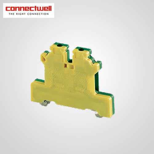 BuyConnectwell 4 Sq. mm Ground Terminal Block YellowGreen Terminal