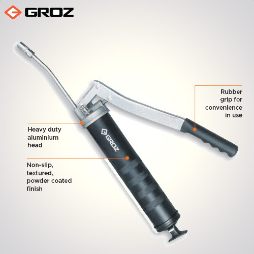 Buy-Groz 150 mm Steel Extension Heavy Duty Lever Grease Gun-G1R/HD/B-industrykart.com