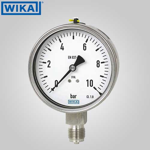 BuyWika Pressure Gauge (without filling) 07 kg/cm2 with psi 100mm Dia