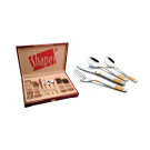 shapes gold finish 24pcs cutlery set with gift box