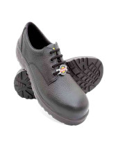 Liberty Size-5 Warrior Black Leather Safety Shoes -7198-01