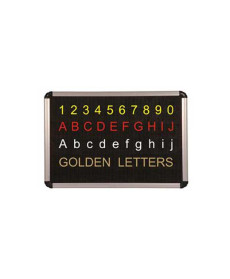 Asian 36mm Dotted Type Perforated Black Board-Alphabetic letters