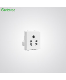 Crabtree Verona 6A 5 Pin Shuttered Socket (Pack of-10)-ACVKSWW065