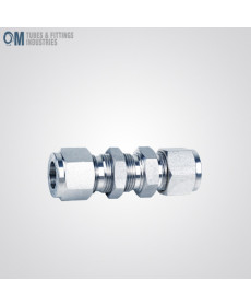 Om Tubes Stainless Steel 304 Bulkhead Union Tube Fittings 25mm  (Pack of 2)-OTFI-TF-BU-25MT-304