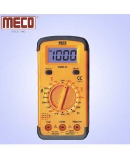 Meco 3½ Digit 1999 Count Manual Ranging Digital Multimeter with hFE Test and Backlight Display-63