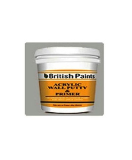 British Paints Acrylic Wall Putty Cum Primer (Poly Bucket) (20 Kg.)