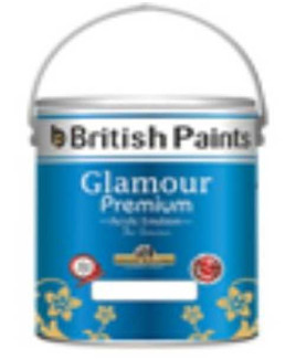 British Paints Glamour Premium Acrylic Emulsion GR-II Base White (1 Ltr.)