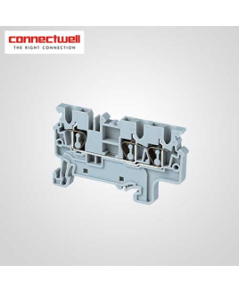 Connectwell 2.5 Sq.mm Feed Through Grey Compact Terminal Block-CX2.5/3