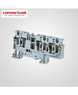 Connectwell 6 Sq.mm Feed Through Grey Compact Terminal Block-CX6