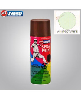 Abro Toyota White Spray Paint-Pack Of 12