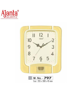 Ajanta 355X308X45mm Musical Plain Clock-797