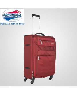 American Tourister 68 cm SKI Burgundy/Grey Soft Luggage Spinner-26R-002
