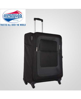 American Tourister 66 cm Sparta Black Soft Luggage Spinner-12W-002