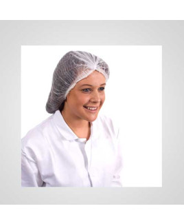 Axtry Disposable Non Woven Bouffant Cap White (Pack of 100 Pcs)
