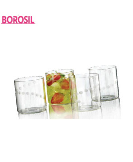 Borosil 305 ml Cut Glasses-Swing Glass(75 OD)-BN75GL305SG